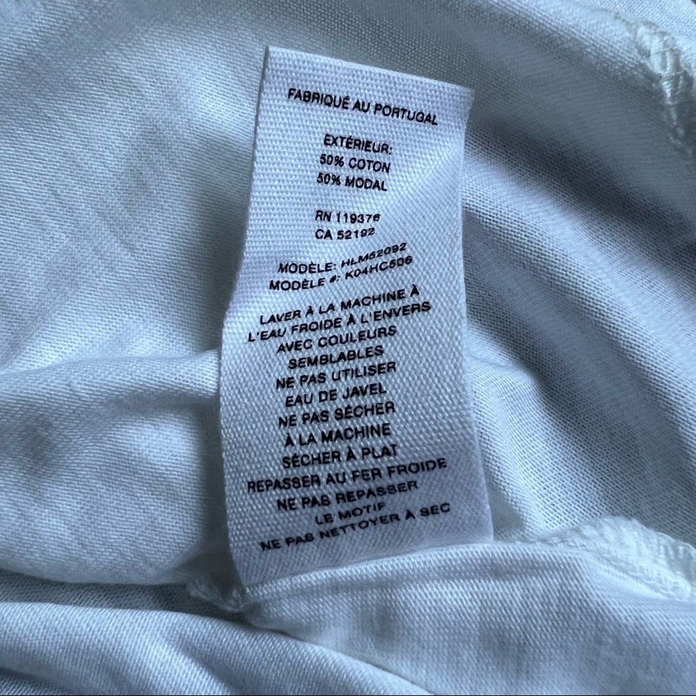 NWT Helmut Lang, Logo Oversized S/S Tee, Optic White, S - Picture 8 of 10